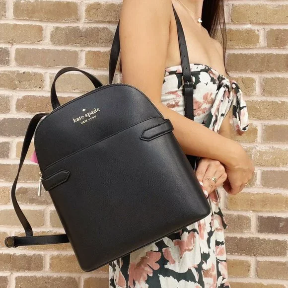 Kate Spade Leather Medium Backpack Black - Picture 2 of 7